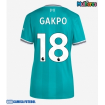 Camisa de Futebol Liverpool Cody Gakpo #18 Equipamento Alternativo Mulheres 2025-26 Manga Curta